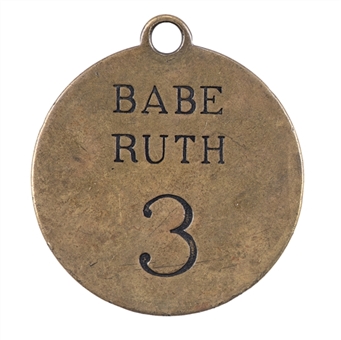 1929-1934 Babe Ruth Yankee Stadium Locker Tag - New York Yankees